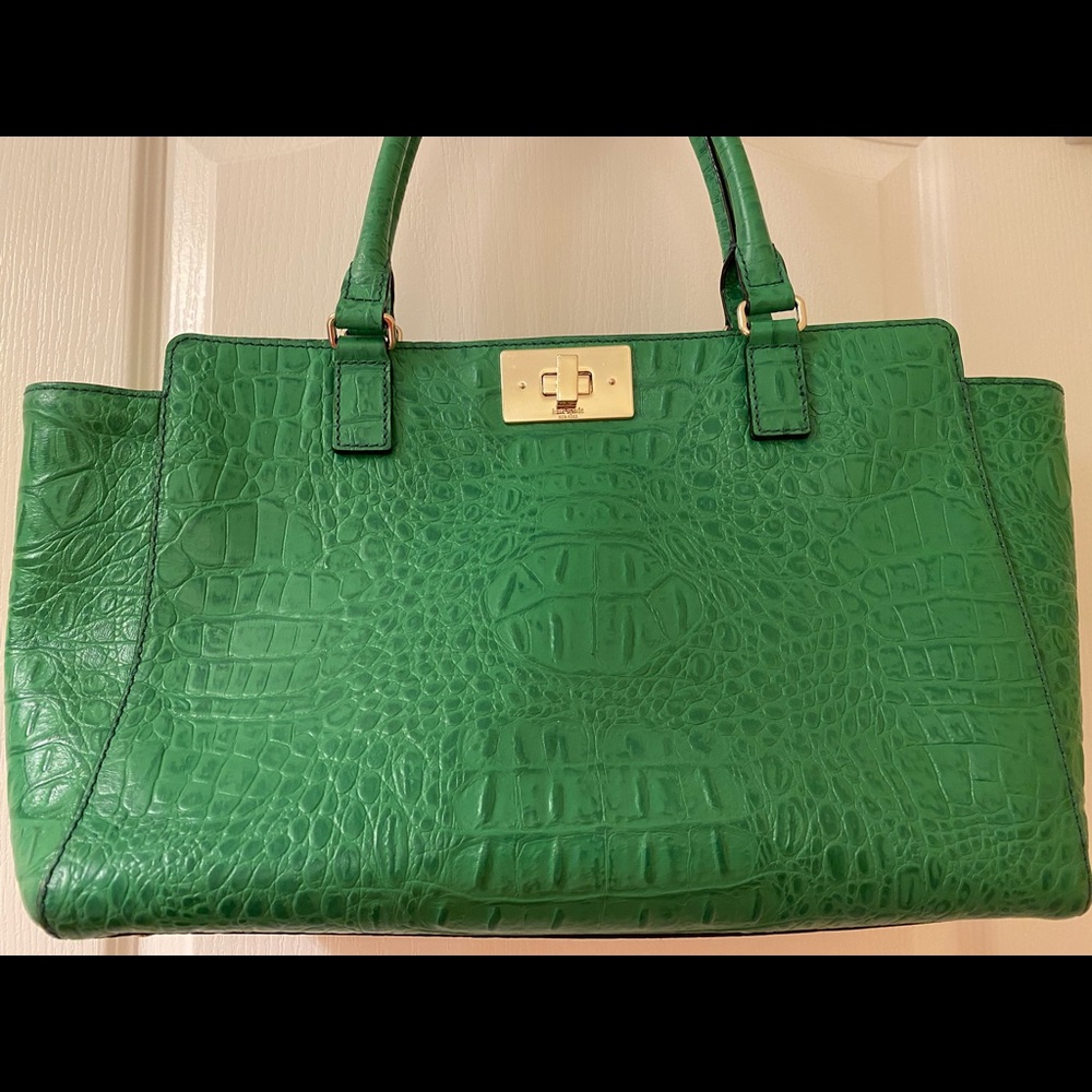 Kate Spade green leather handbag